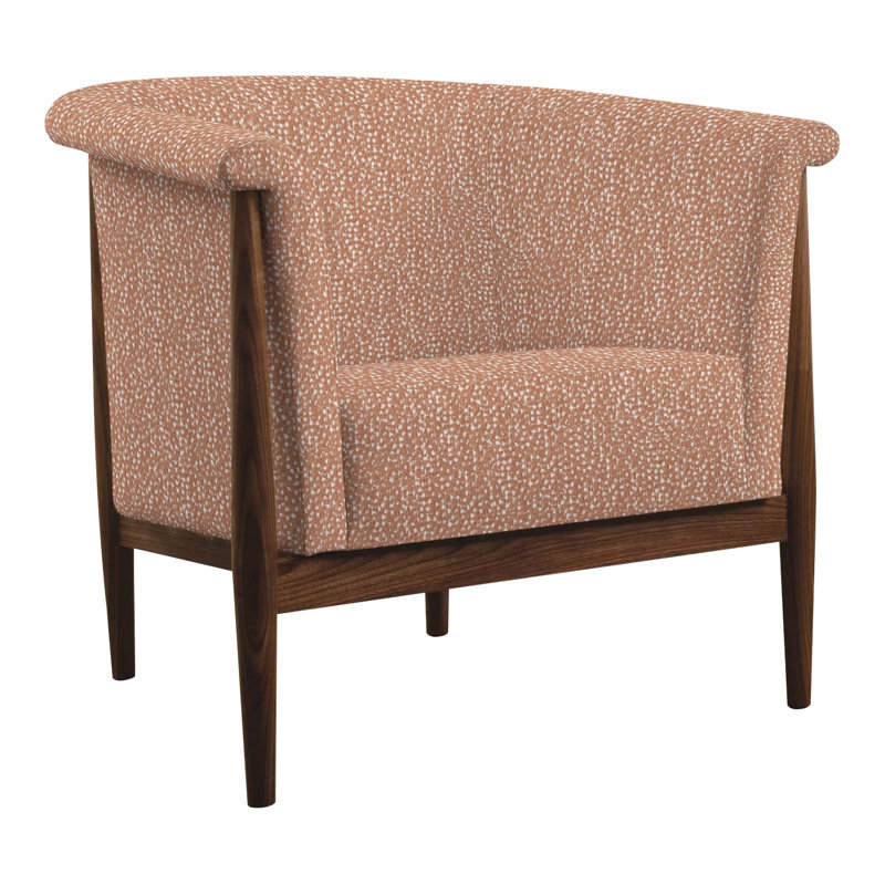 Fauteuil demi-tonneau l 34,5 po Walnut Grove, Perigold Scardino Adobe