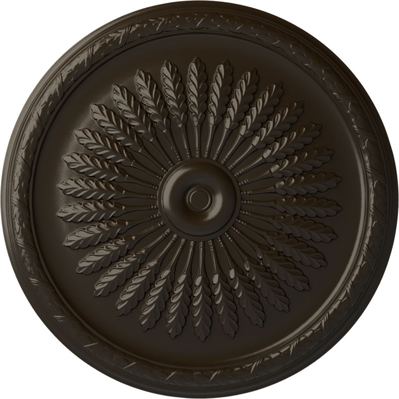 Médaillon de plafond de genévrier 36 po x P 1 1/2 po (convient aux auvents jusqu'à 7 po), Pierre de foyer