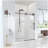 56"-60"W*72" H Frameless Single Sliding Shower Door – 5/16" (8mm) Clear Tempered Glass, Bypass Design with Matte Black Finish-122862326