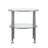 Jordyan 24" Glass And Distressed Iron Round End Table With Shelf-1589876399