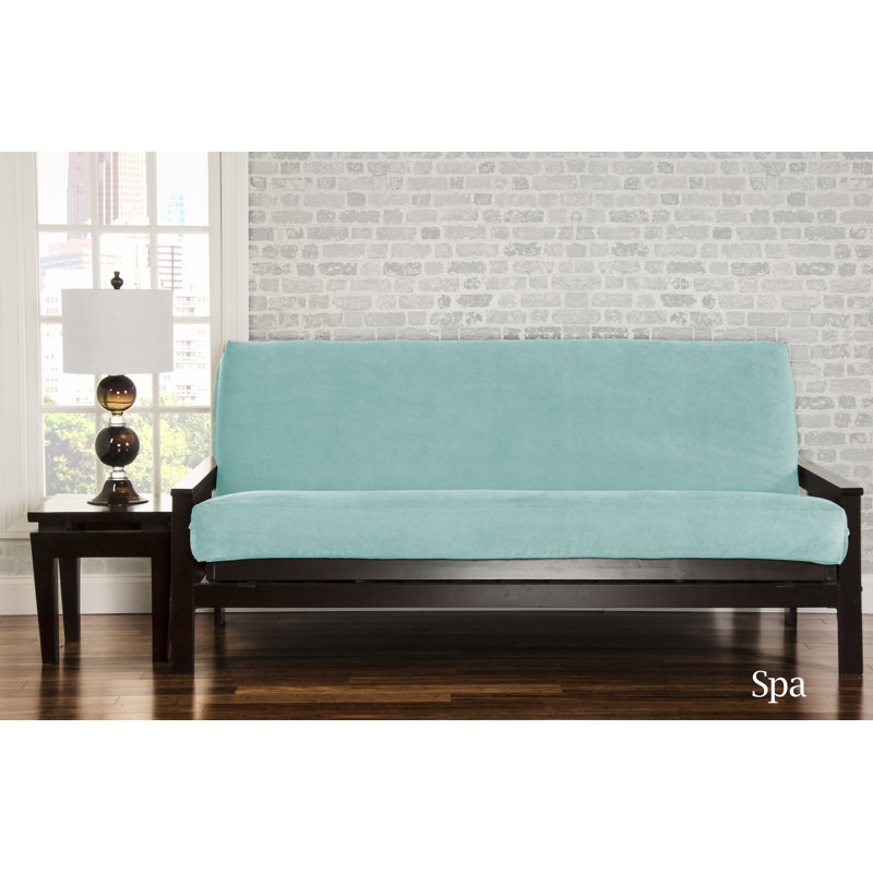 Leupp Polyester Box Cushion Futon Slipcover, Queen, Lagoon
