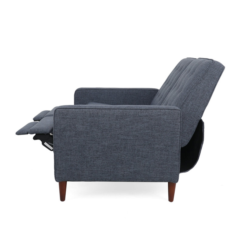 Fauteuil inclinable manuel Annchen, Polyester à 100 % bleu foncé