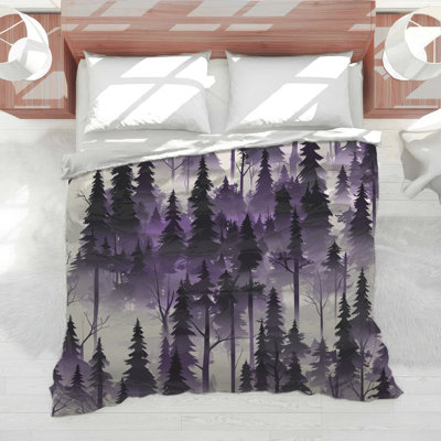 Purple Forest Silhouette Comforter
