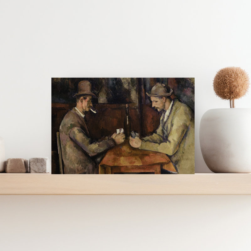 Les Joueurs de cartes, 1893-1896, estampe d'art mural contemporain abstrait impressionniste de Rose Mountain