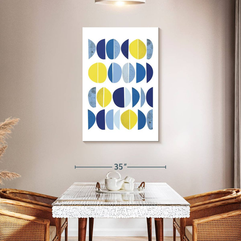 Avery bleu jaune moderne II, H 45 po x l 30 po