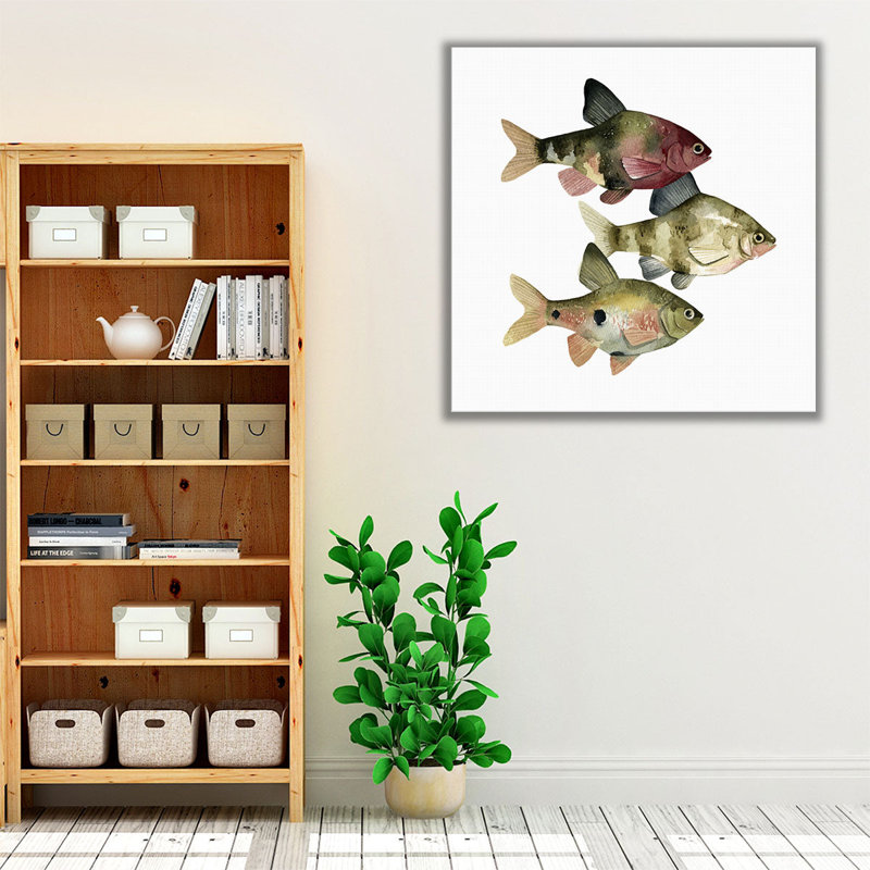 «Rainbow Fish II», reproduction d'art sur toile, H 30 po x l 30 po