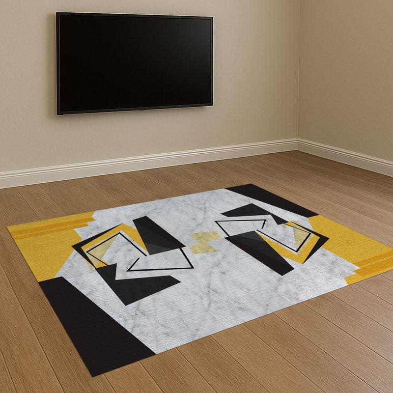 Geometric Area Rug, Runner 70 x 140 cm