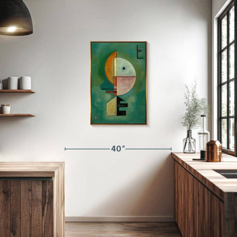 Vers le haut, Cadre flottant doré, 21 po x 31 po