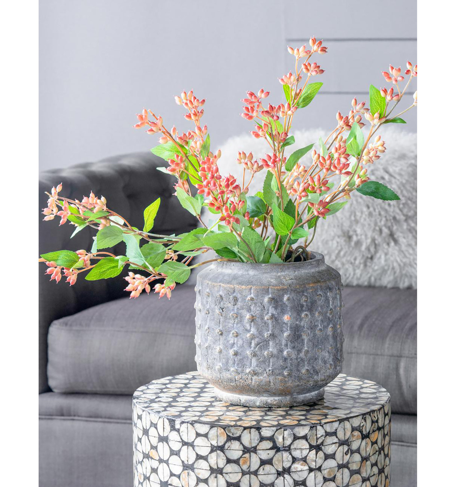 Ceramic Pot Planter, 8" H x 8" W x 8" D