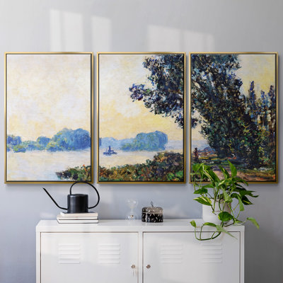 The Tow Path At Granval, 1883, reproduction d'art sur toile 3 pièces