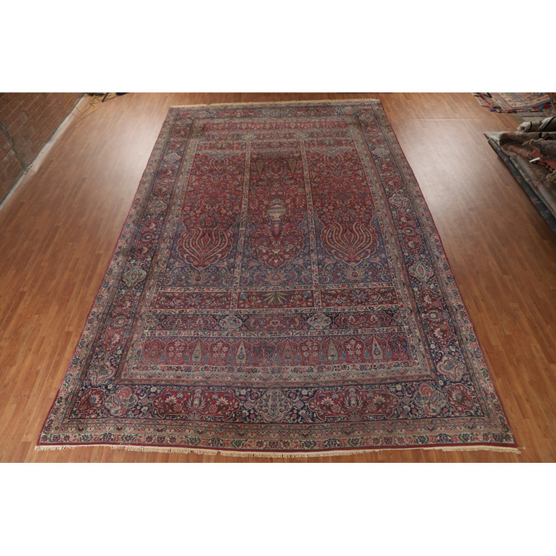 Tapis traditionnel avant teinture végétale pré-1900 12 x 18
