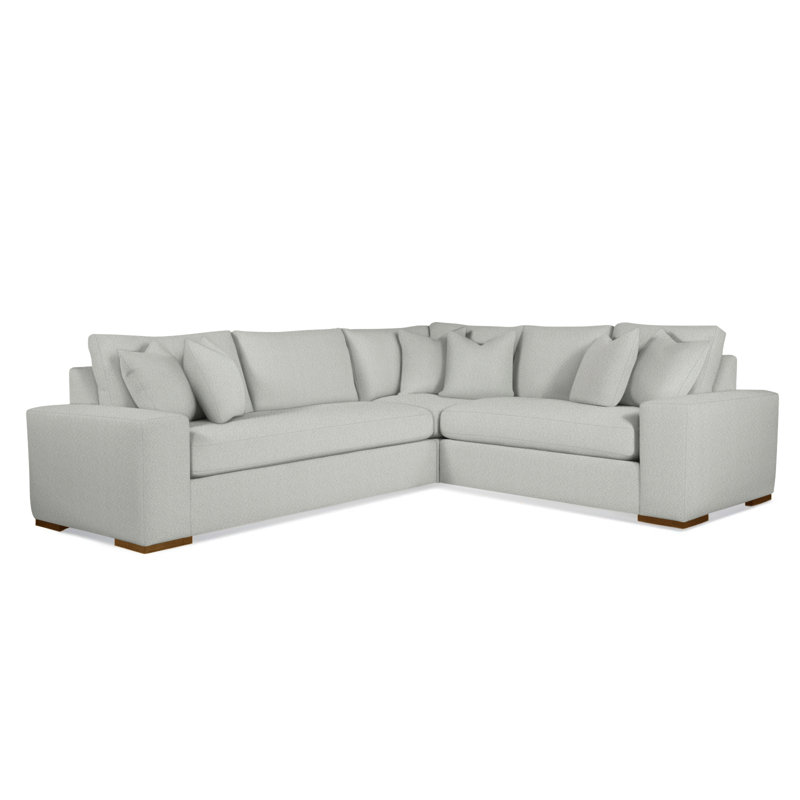 Memphis Sectional, Blue Buffalo Check; 0120-61, Right Hand Facing, Havana