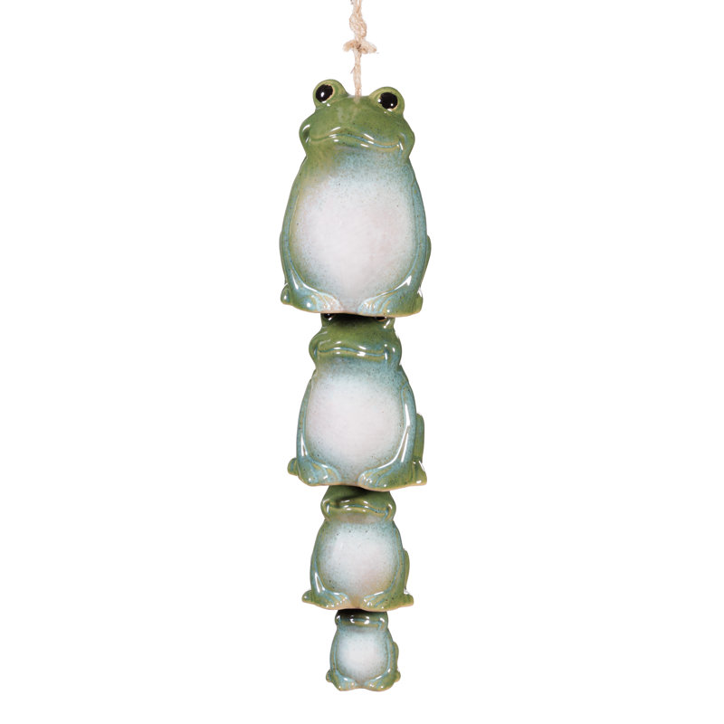 Trio de clochettes de jardin en céramique 13,5 po