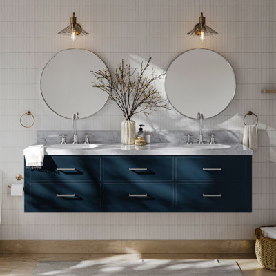Ensemble de meuble-lavabo double mural 73 po Macmullin