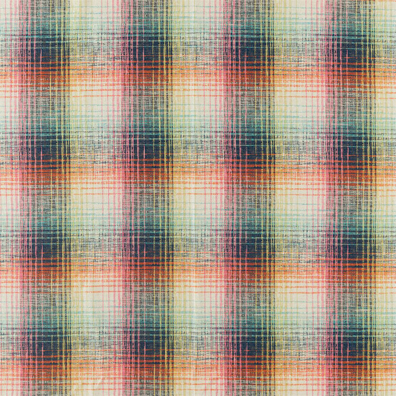 Hamada Fabric, Fuchsia/Marine