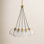 5 Light Glass Steel Dimmable Pendant