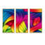 Art 3D arc-en-ciel - ensemble de 3 toiles abstraites encadrées-814675139-814675197