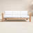 Sonoma 83.5" Wide Outdoor Teak Patio Sofa with Cushions-2126405077
