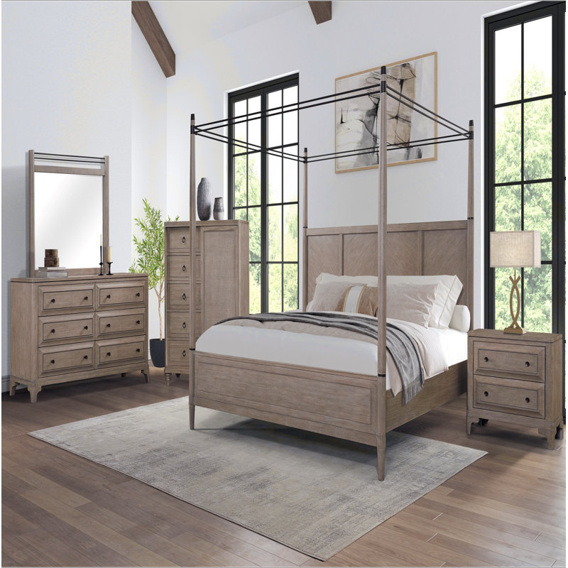 Commode 5 tiroirs finition sable
