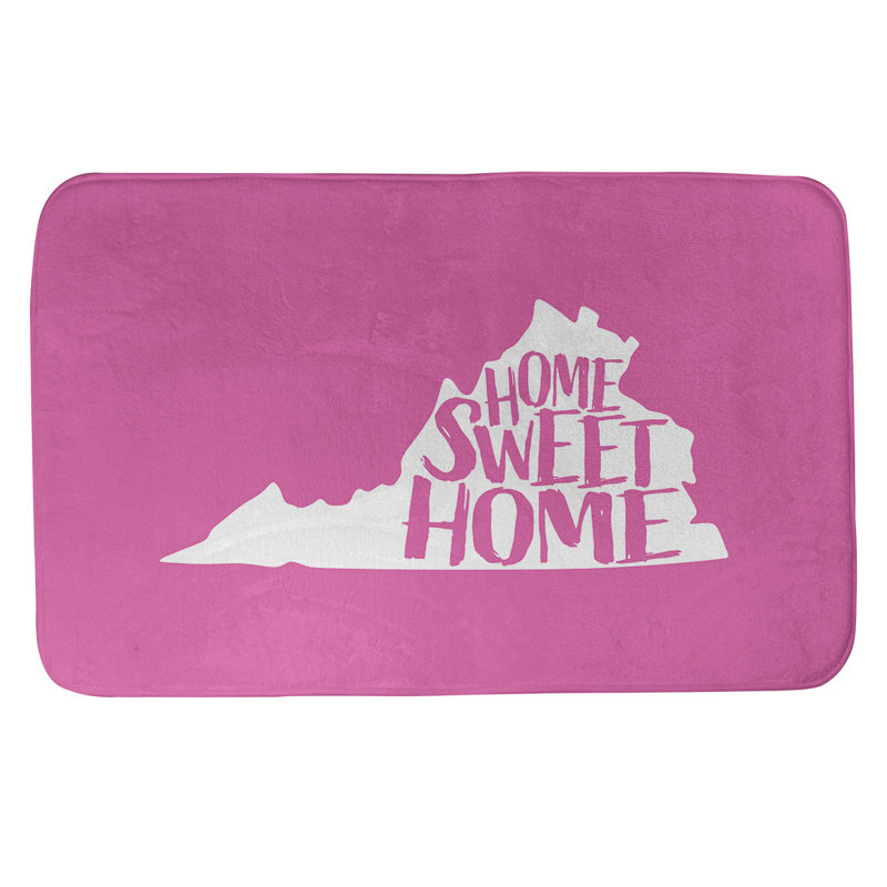 Tapis pour salle de bain virginie virginie home, l 17 po x L 21 po, Rose