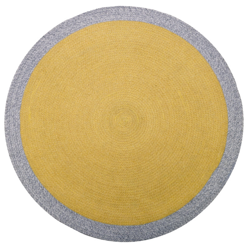 Round Brigit Solid Colour Wool Hand Woven 120cm X 120cm Area Rug
