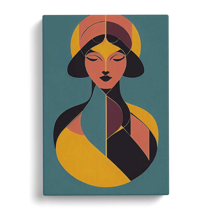 Coloured Woman No.3 - Wrapped Canvas Print, 50cm H x 35cm W
