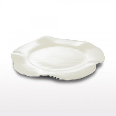 Ruffled Metal Abstract Posh & Luxe Decorative Plate