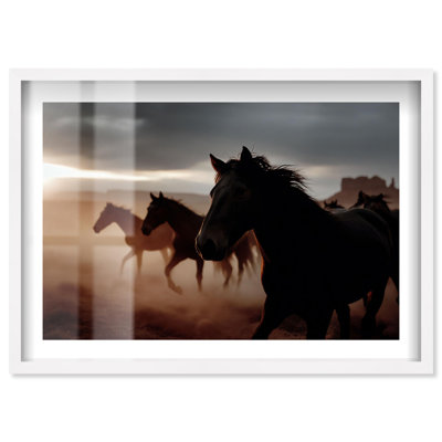 Décoration murale «Dusty Thunder II Shadowbox» par Notoriart, cadre blanc, 15 x 10
