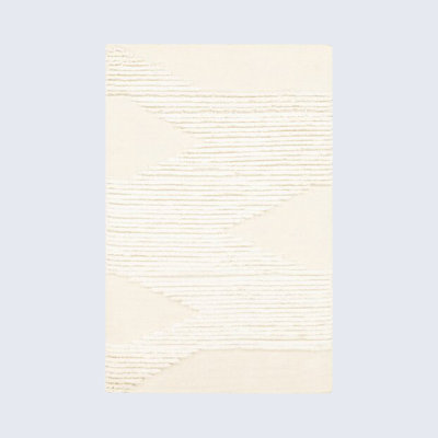Tapis crème en laine tissé à la main Arcus Marianne