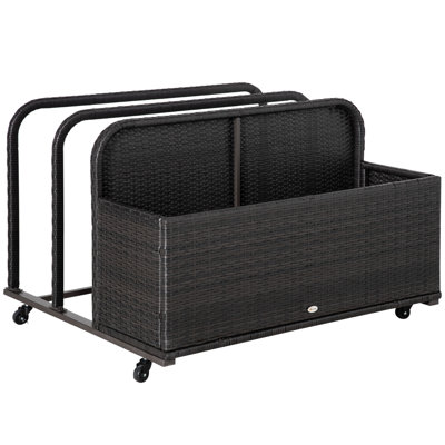 TONWIN 43'' W 110 Gallons Steel Storage Bench with Wheels