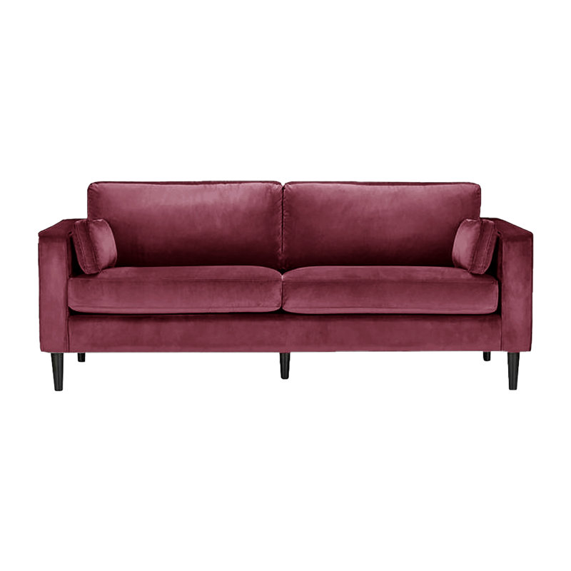 Millerville 3 Seater Velvet Sofa, Plum, 93"H x 193"W x 93"D