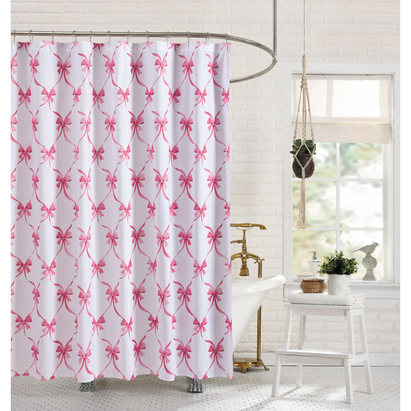 Rideau de douche Abigail, Rose