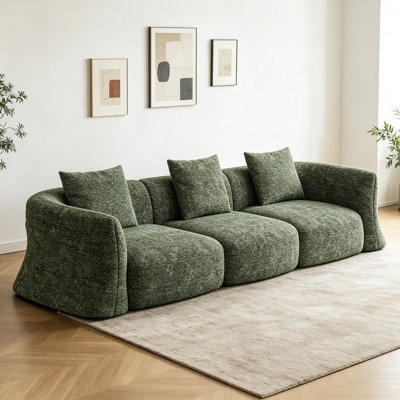 Italian Light Luxury Design Green Sofa