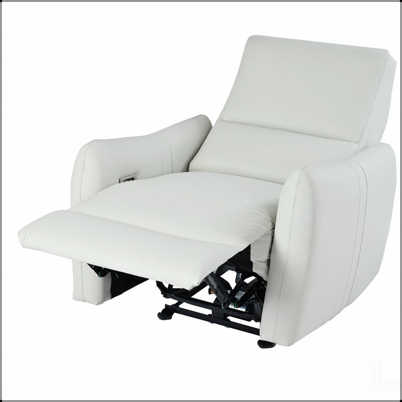 Light Gray Power Recliner zero clearance recliner ,Small Power Recliner for Living Room,Electric Recliner for small space,Reclining Sofa for Bedroom (Light Gray)