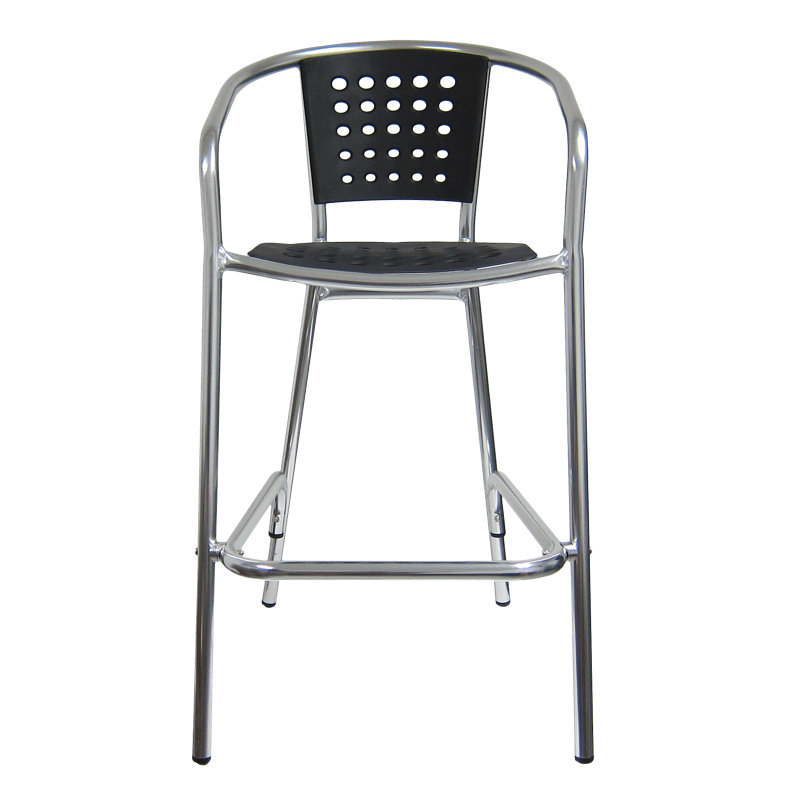 Tabouret de bar Brado, Noir