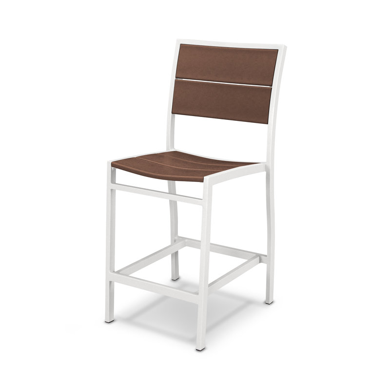 Chaise d'appoint POLYWOOD Surf City, Blanc texturé / Lanterne rétro