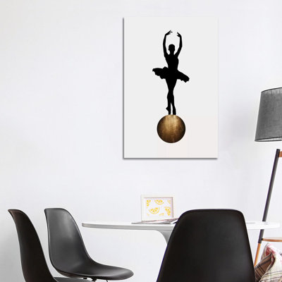 Prima Ballerina - Gold by Kubistika - Wrapped Canvas Print