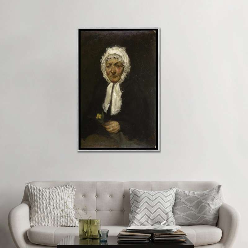 La Mère Gérard, reproduction d'art sur toile encadrée, 48 po x 32 po, Toile avec cadre, Argent