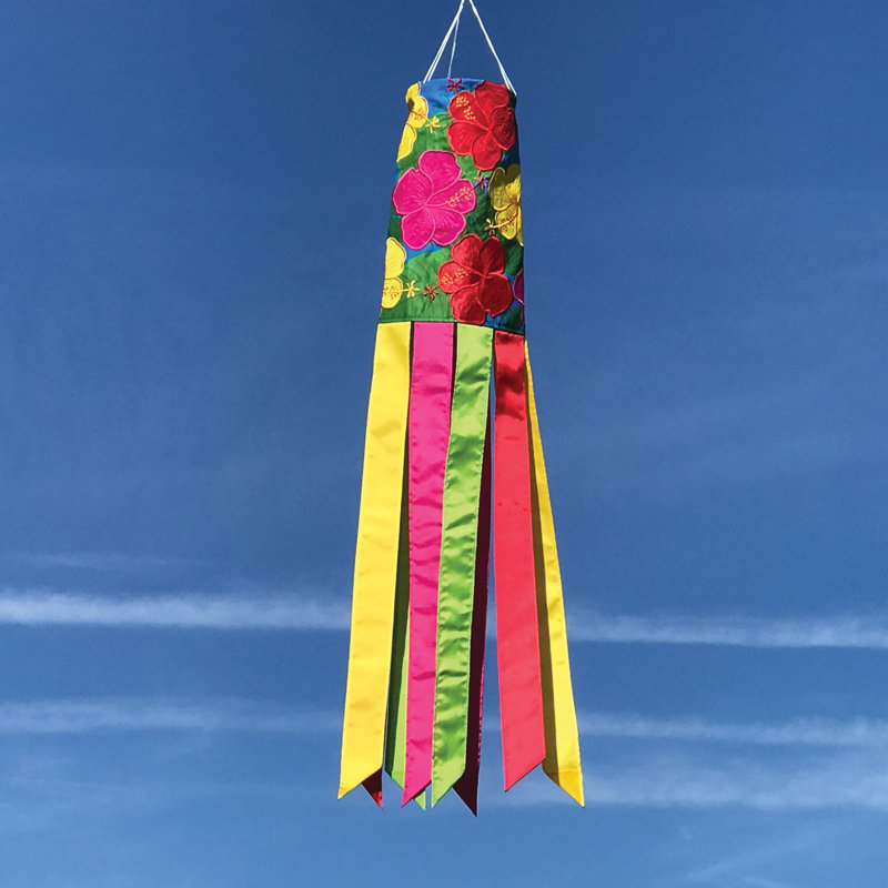 Manche à air 40 "fleurs tropicales