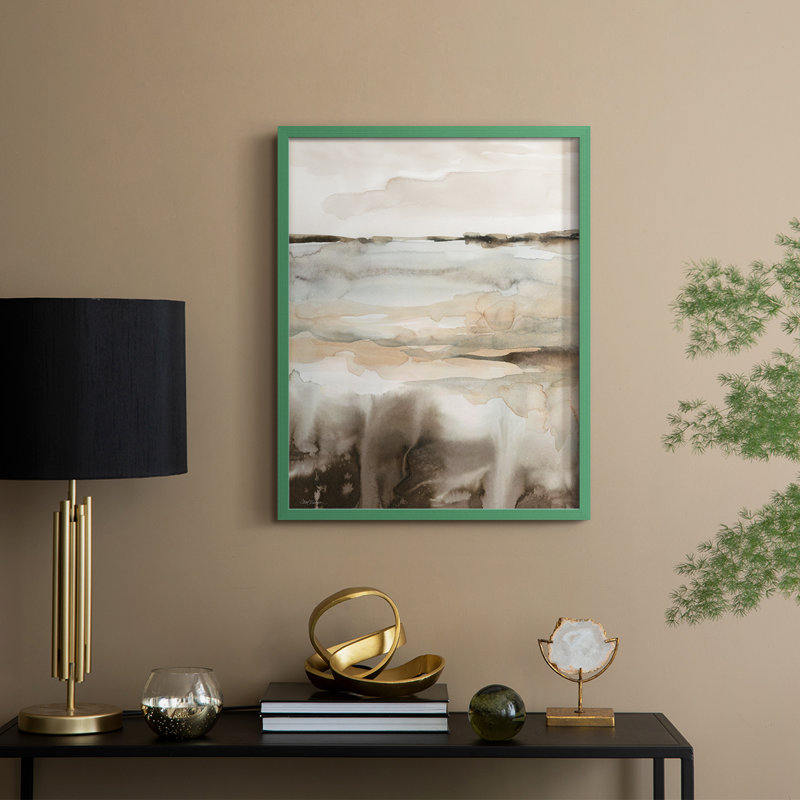 Reproduction encadrée Classic Field - bois massif, H 30 po x l 24 po, Vert