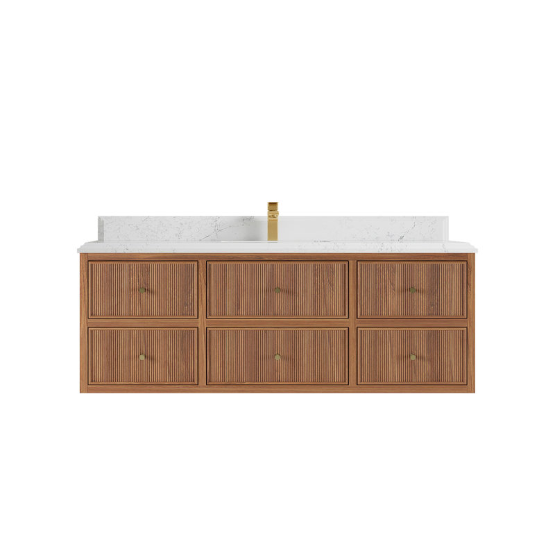 60'' Single Bathroom Vanity with Quartz Top
