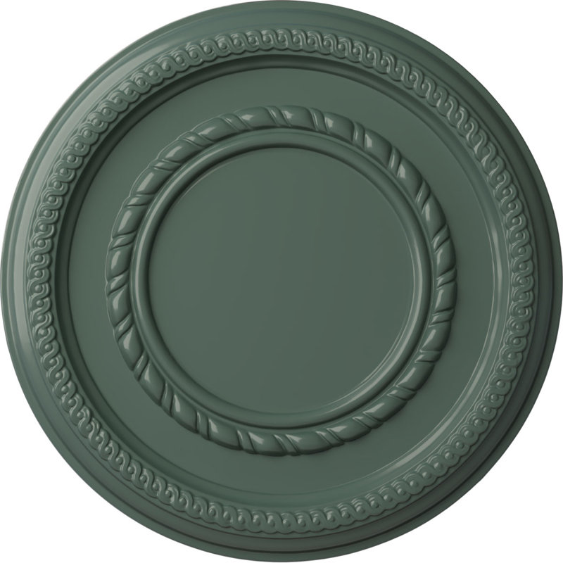 Médaillon de plafond fédéral H 12,625 po x l 12,625 po x P 1,125 po, Tourbillon de nuages