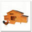 Grand poulailler en bois avec nichoir, toit imperméable, serrure sécuritaire, poulailler ventilé avec perchoir et plateau coulissant pour un nettoyage facile-782416146