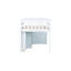 Lit mezzanine simple avec tiroirs fonctionnels de couleur blanche - armoire, tiroir, tablette, bureau-732764040