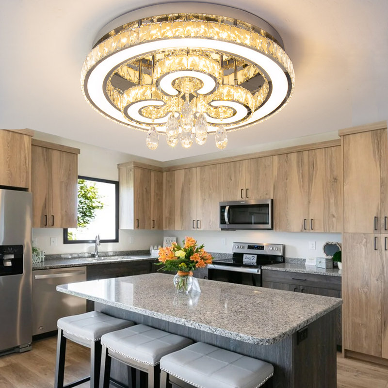 Glam Dimmable Led Crystal Chandelier