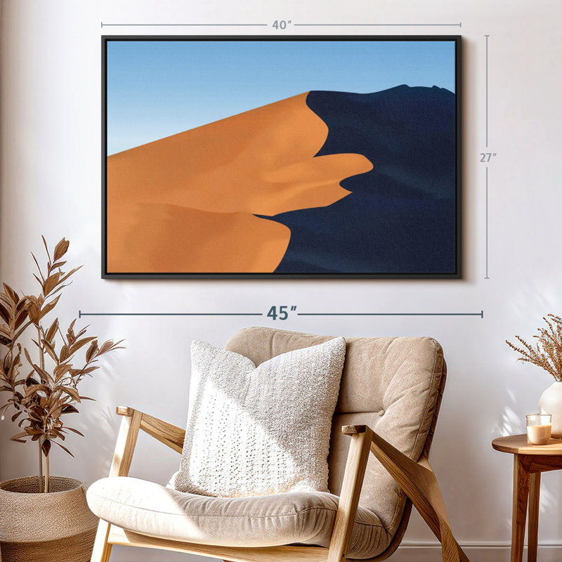 Shadowed Sand Dune Canvas Print, 27" H x 40" W