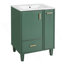 24" Bathroom Vanity With Sink, Bathroom Cabinet With Door Shelf, Deep Drawer, 2-Tier Pull-Out Basket, Wood Frame And MDF Board, One Package-932854105
