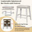 Ensemble de table de bar de 36 po de hauteur avec prise de courant, table basse industrielle avec 2 tabourets rembourrés, ensemble de 3 tables de bar et chaises pour le salon, la salle à manger, brun-1327942357-1327942355