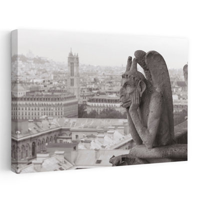 Gargoyle Statue At A Cathedral Notre Dame Paris Ile-De-France France Abstract Contemporary Architecture City Art