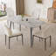 Ensemble de table de salle à manger rectangulaire 55,1 po, table de cuisine moderne, pieds en acier (1 table et 4 chaises)-2116252487-2116252508
